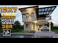 12X7 TWO STOREY MODERN HOUSE DESIGN | 150 SQM | 3 BEDROOM