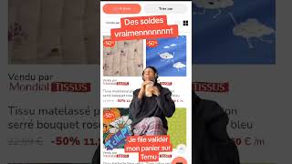 Taxe temu solde #cosplay #Temu #taxe#mondialtissu