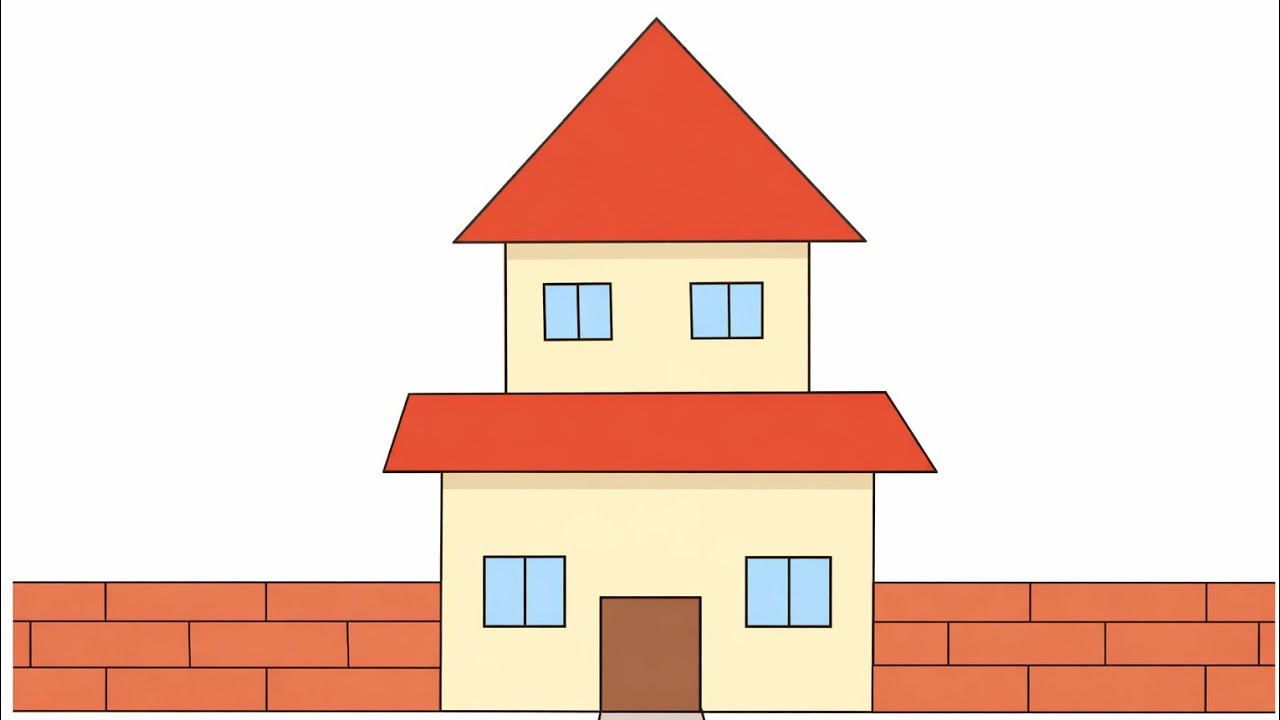 How to draw beautiful home