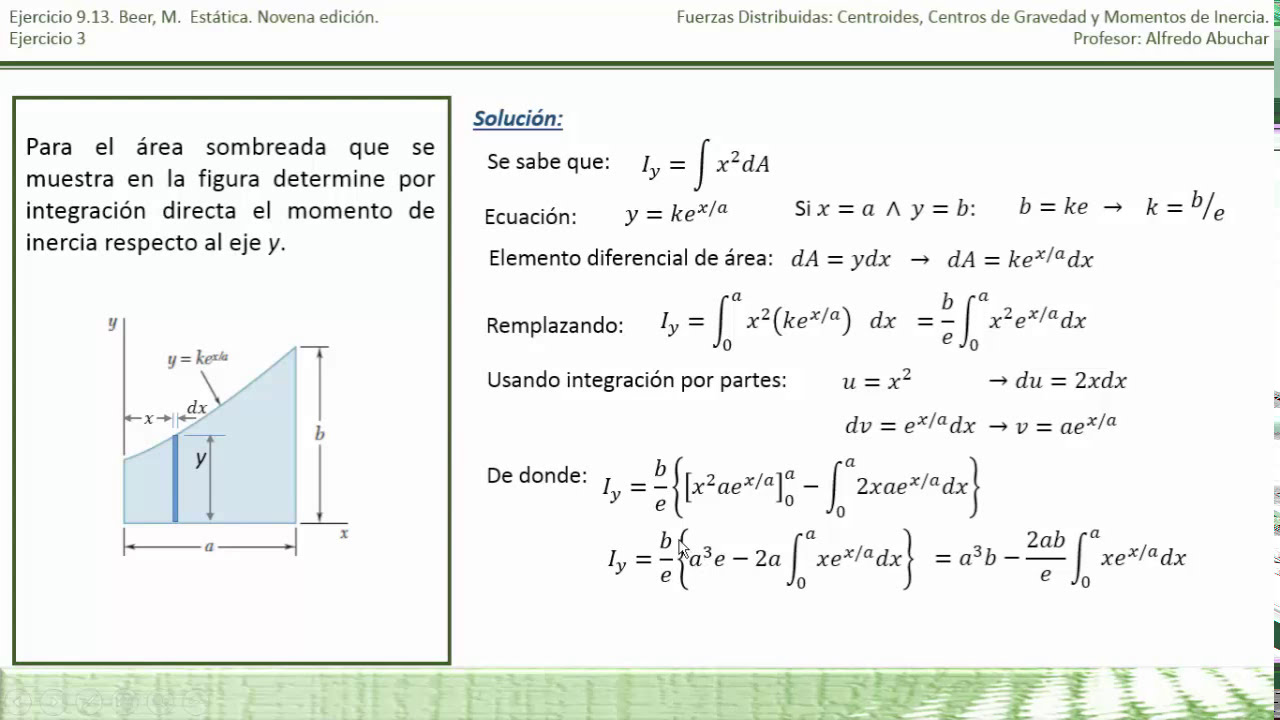Momento de inercia. Ejercicio 3. - YouTube