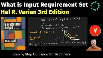 What is input requirement set? Hal R Varian 3rd Edition