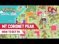 How to get to mount coronet summit peak in pokmon brilliant diamond and shining pearl