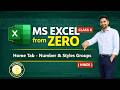Excel Home Tab – Number & Styles Group Explained in Hindi | Excel From Zero | Class 8