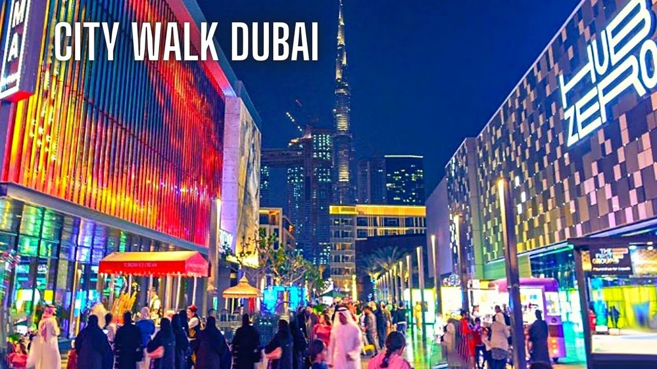 Vibrant CITY WALK DUBAI meraas Night Walking Tour Dubai Top Tourist