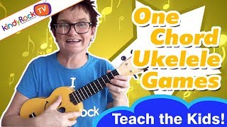 One Chord Ukulele Games Music Teaching Tips kindyRock great songs for kids screenshot 2