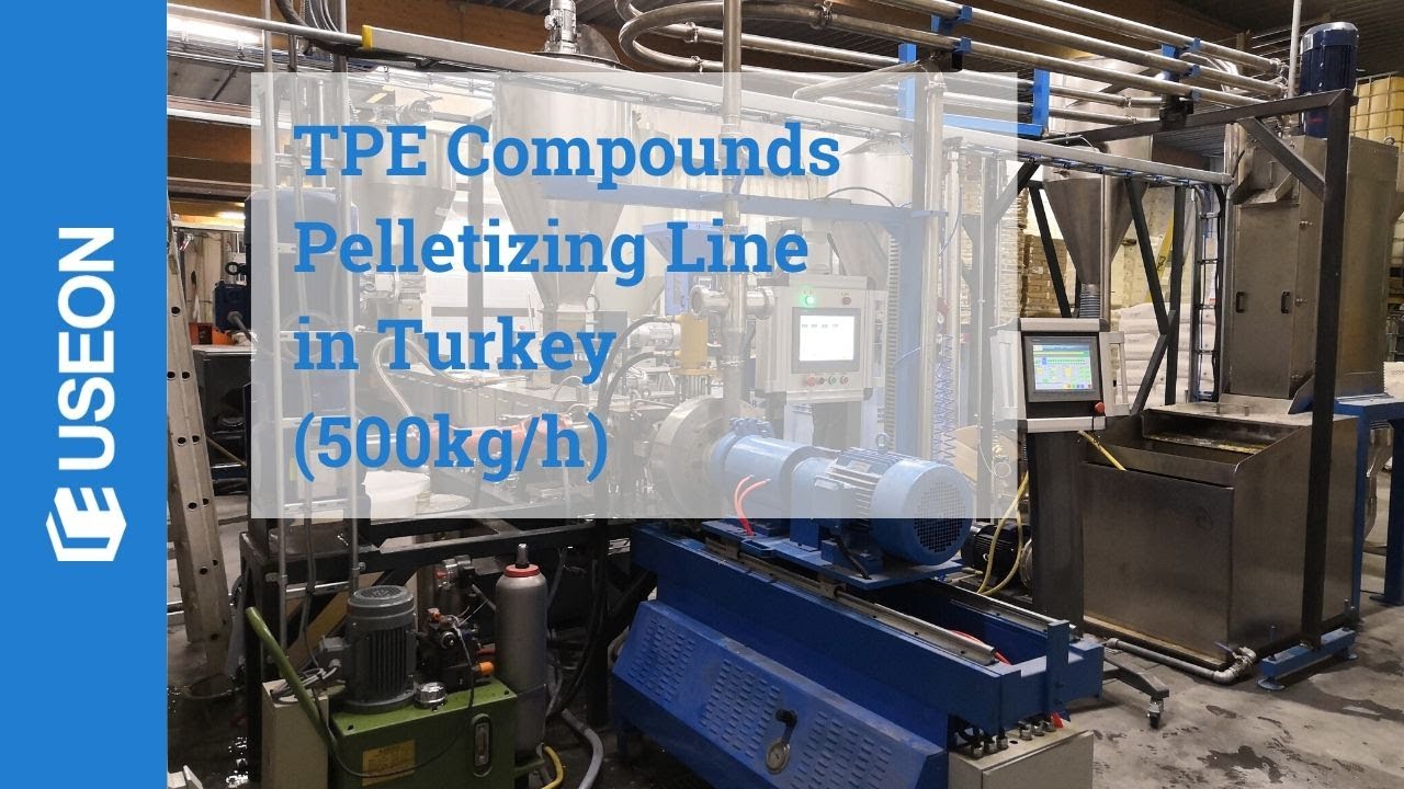 TPE Pelletizing Extrusion Line 500kg/h Project in Turkey YouTube