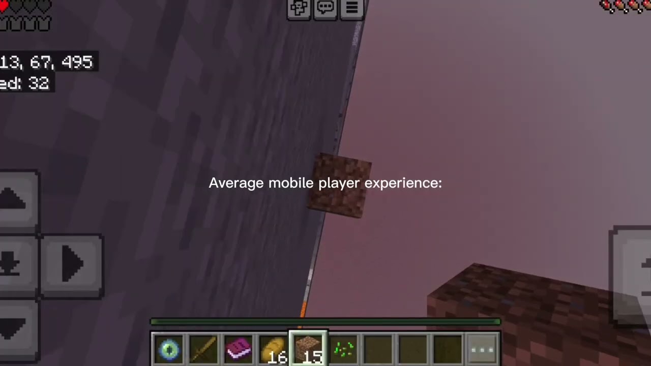 Average Minecraft mobile player experience 