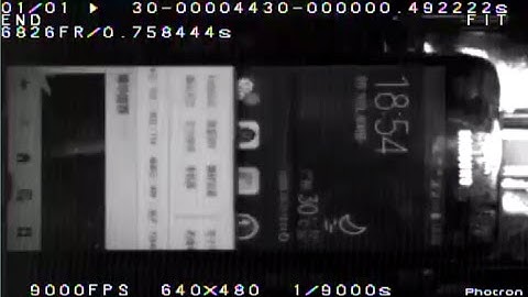 OLED screen refresh--High speed camera 9000fps