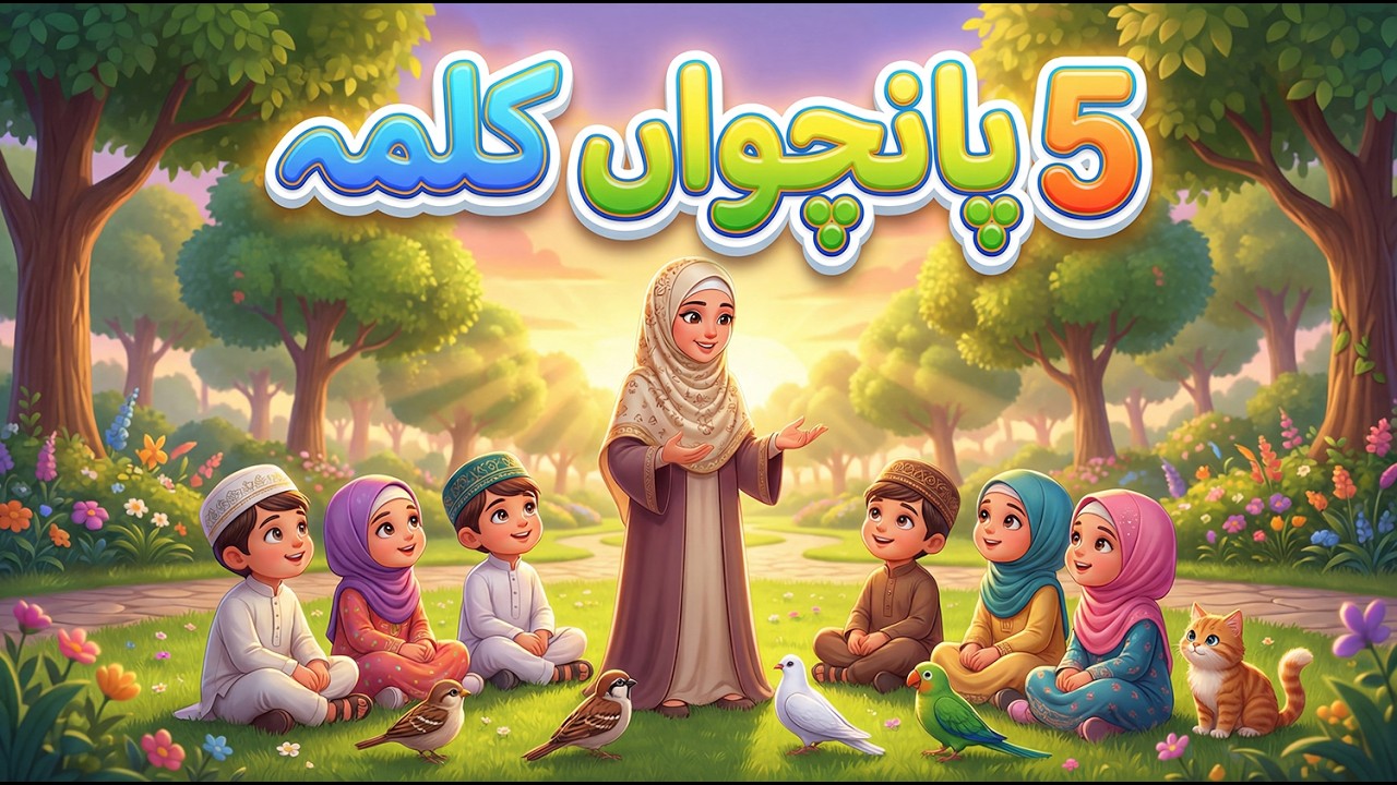 Panchwa 5 Kalma | Almeera & Haris | Kids Naat | Kids Islamic Video | Ramzan Kids Video