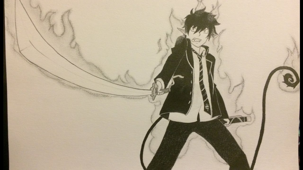 Drawing Rin Blue Exorcist Youtube Drawing Rin Blue Exorcist Youtube