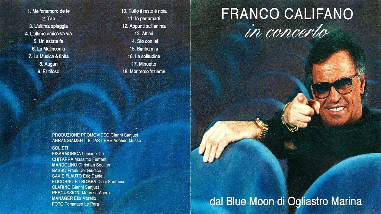 Franco Califano in Concerto Medley Full Album YouTube Franco Califano in Concerto Medley Full Album YouTube