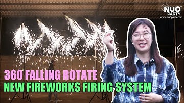 NUOPARTY 360degree falling rotate cold pyro fireworks firing machine, spinning