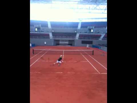 Lleyton Hewitt and Peter Luczak at Pat Rafter Aren...