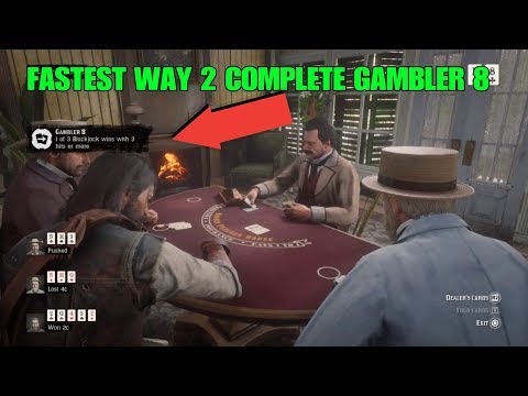RED DEAD REDEMPTION 2 FASTEST WAY TO HIT 3 TIMES IN BLACKJACK AND WIN (GAMBLER CHALLENGE 8)