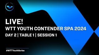 LIVE! | T1 | Day 2 | WTT Youth Contender Spa 2024 | Session 1