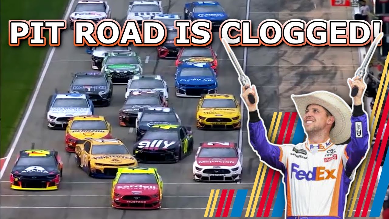 pit road is clogged nascar texas memes youtube nascar pit stop