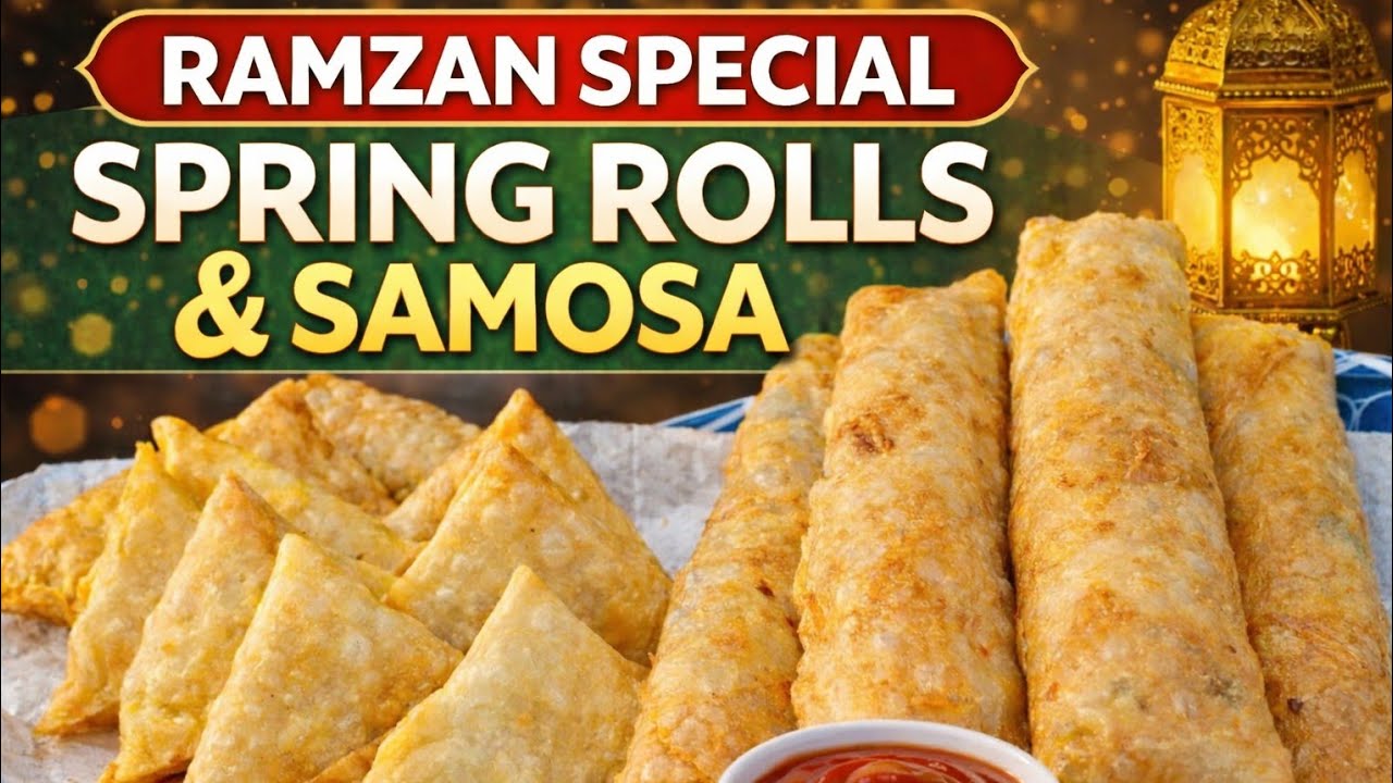  Ramzan Special Crispy Spring Rolls & Samosa Recipe | Iftar Special 2026
