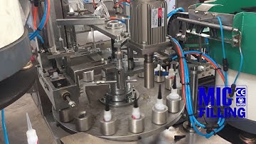 Automatical 502 super glue filling and capping machine, adhesive Tube Bottle filling machine