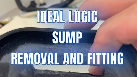 Ideal Logic sump replacement.