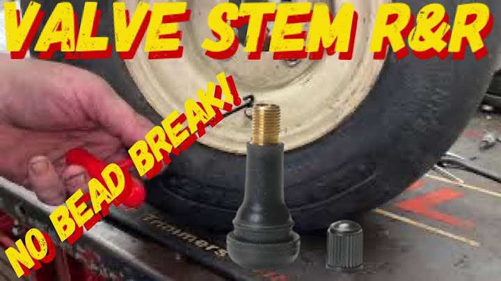 HOW TO REPLACE A VALVE STEM WITHOUT BREAKING THE TIRE BEAD