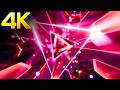 4K Abstract Trippy Triangle Lines, Bokeh Particals Tunnel Neon Screen Saver Relaxing Video Loop