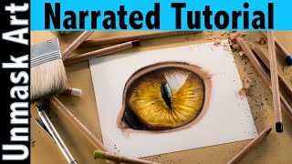 How to Color a Cat Eye | Narrated Tutorial