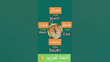 اتجاهات البوصلة بالانجلزية Compass Directions In English Shorts 
