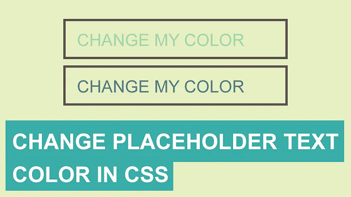 How to Change CSS Placeholder Color (Quick tutorial)