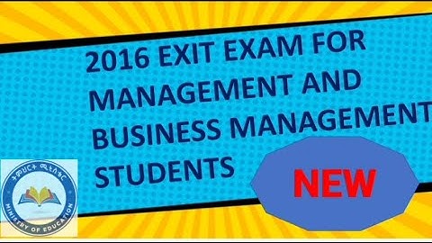 BUSINESS MANAGEMENT EXIT EXAM 2016 NEW@DDTutor