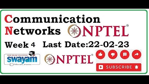 week 4| communication networks nptel assignment answers | NPTEL|2023|