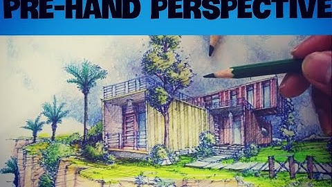 How to draw pre-hand perspective:  container van home + Rendering for beginners. - SBU Architects