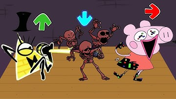 FNF Character Test | Gameplay VS Playground | VS Bill Cipher | VS Pibby Peppa Pig | VS Atrocity