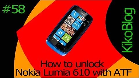 KikoBlog#58 How to Unlock Nokia Lumia 610 with ATF