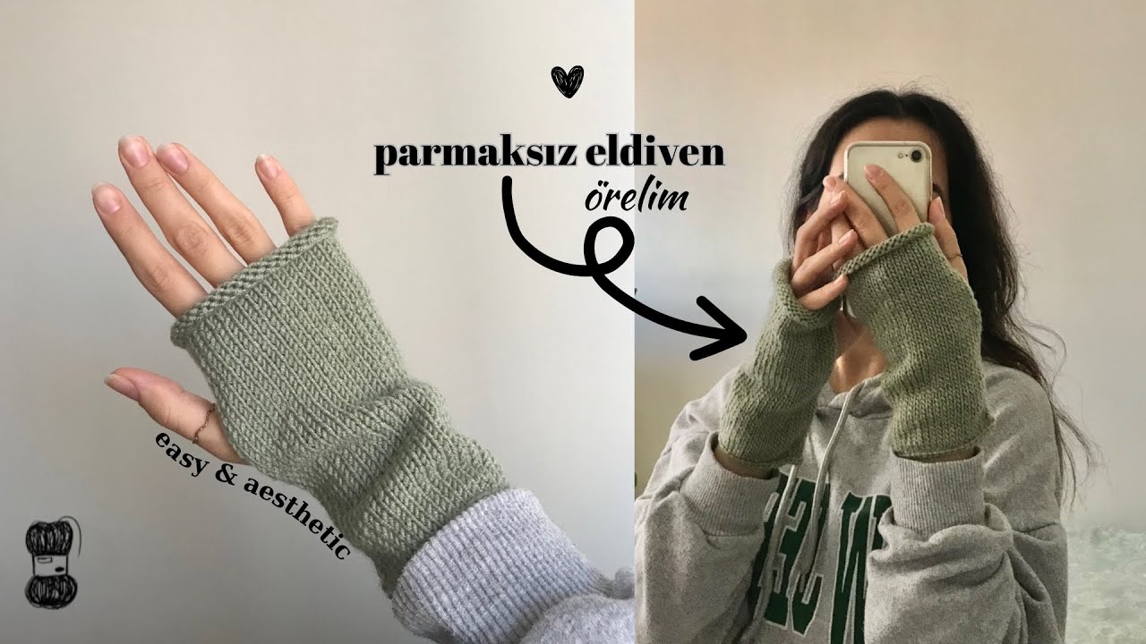 Parmaksız Pinterest eldiveni örelim / knit a fingerless gloves