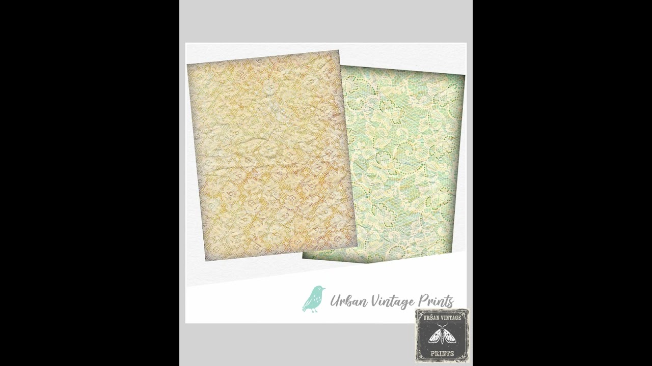 Grunge And Stains Paper Lace, Printable Paper Pack, Decorative Paper Pages, Scrapbook Paper, Digi...