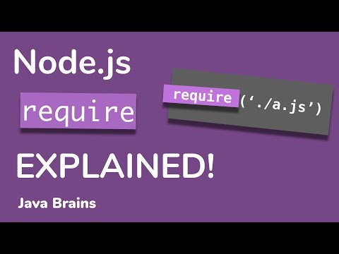 Require with node apis - Node.js Basics [10] - Java Brains