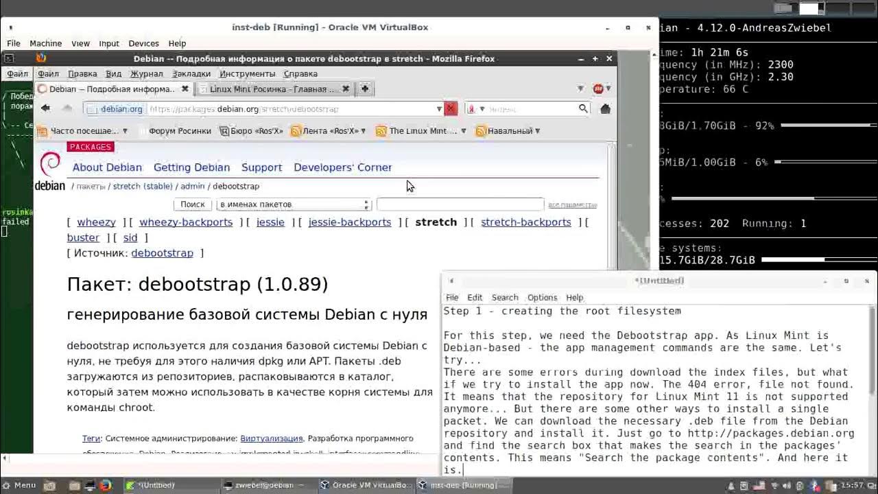 Install Debian using Debootstrap and Lilo [linux] [nosound] YouTube