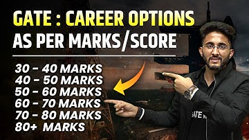 GATE : Career Options as per Marks / Score wise | GATE Marks Vs Rank