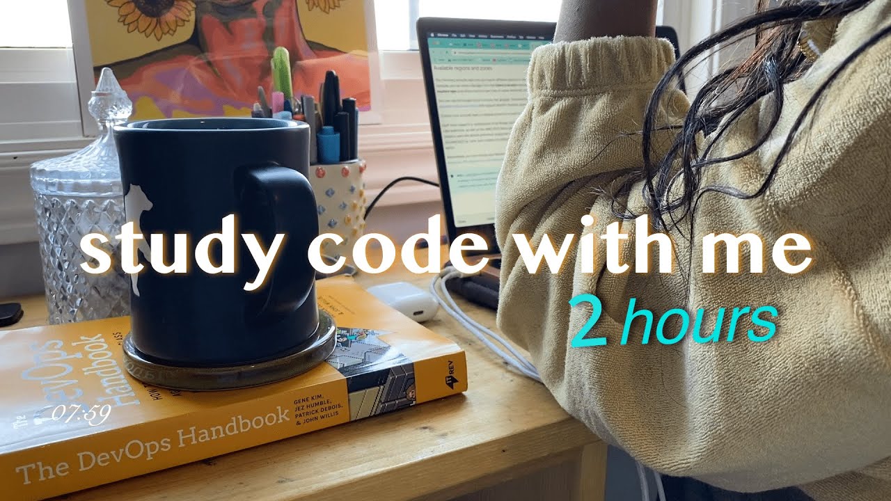 2 hour real-time study code with me (no music) - YouTube