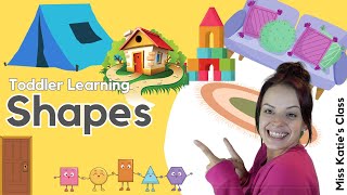 Shapes With Miss Katie's Class | Learn Shapes | Toddler Learning Video & Shapes Songs