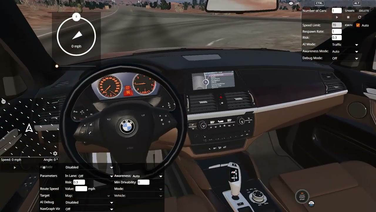 driving from spawn point to my destination