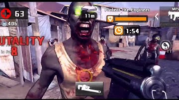 Dead Trigger 2 : Escort Mission | Protect the Engineer Shooting zombies
