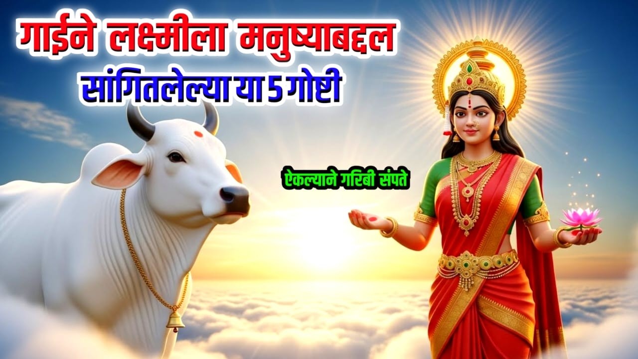 गाईने लक्ष्मी मातेला मनुष्याबदल सांगितलेल्या गुप्त गोष्टी | ऐकल्याने जिवन सुधारते  #धार्मिककथा