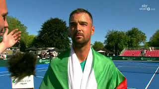 Davis Cup 2023 New Zealand - Bulgaria D.kuzmanov Court Interview