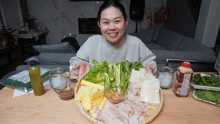Làm Bánh Tráng Cuốn Thịt Heo Cho Vợ Ăn Mukbang