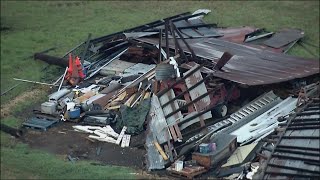 The National Weather Service confirms a tornado in Fannin County during Monday night's storm