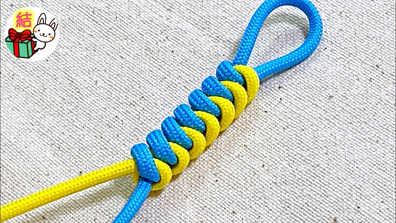 ２色で作るスネークノット つゆ結び 簡単なパラコード編み Paracord Snake Knot 結び方ナビ How To Tie Youtube