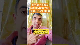 AFCAT 1 2026 NOTIFICATION I BIG UPDATE, SHOCKING CHANGES I PATTERN CHANGES