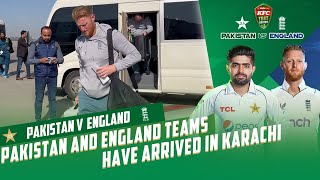 Pakistan and England teams have arrived in Karachi ahead of the third Test | PCB | MY2T