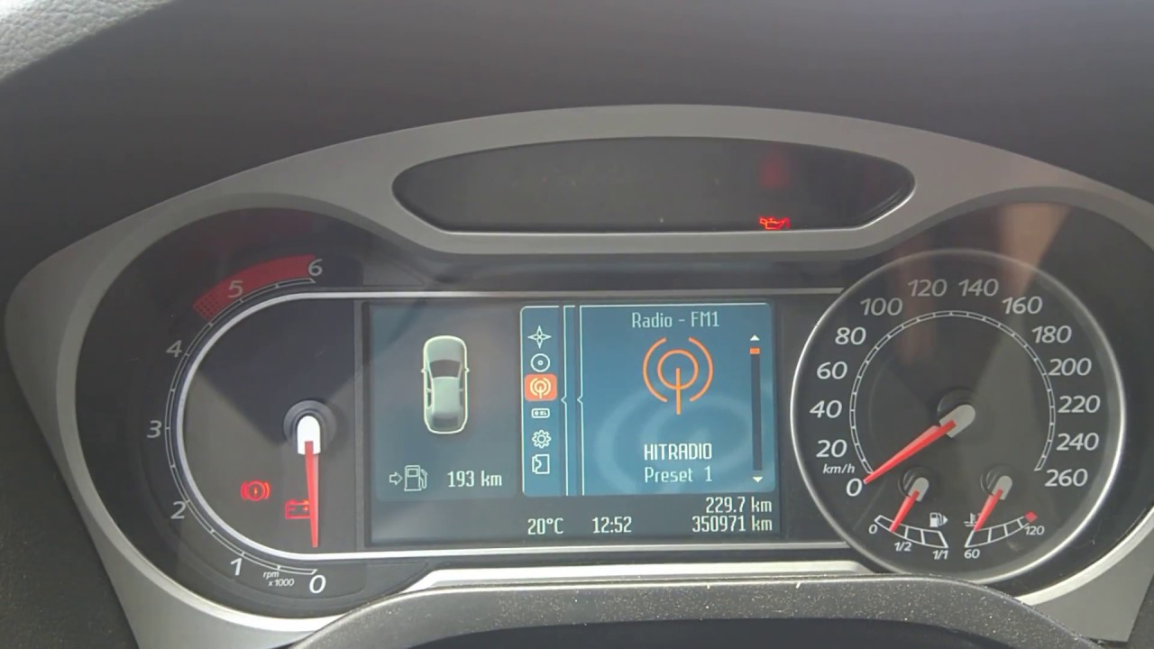 Ford S-max oil service indicator reset (cz) YouTube